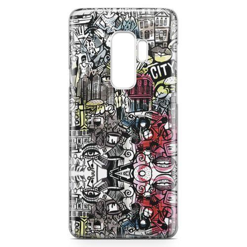 Samsung Galaxy S9 Plus Kılıf Çılgın Şehir Arka Kapak Koruma Desenli Full Koruyucu
