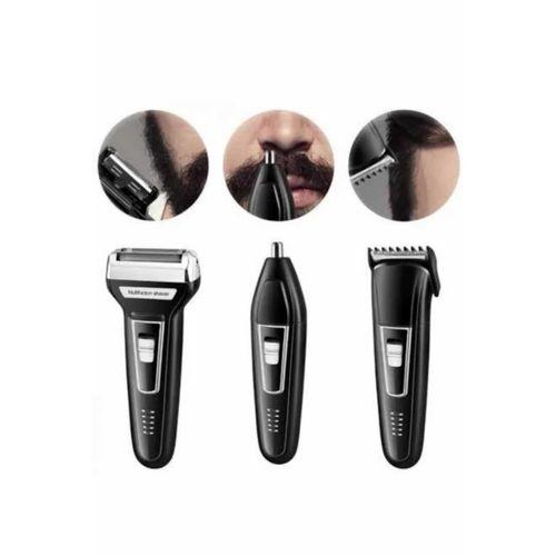 Tıraş Makinesi 3 Başlıklı T Başlıklı Hassas Ciltlere Özel Saç Sakal Vücut Kulak Ve Burun
