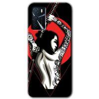 BeRa Aksesuar Oppo A16 Kılıf Baskılı Kapak - Samurai Girl +Tam Kaplayan Mat Seramik