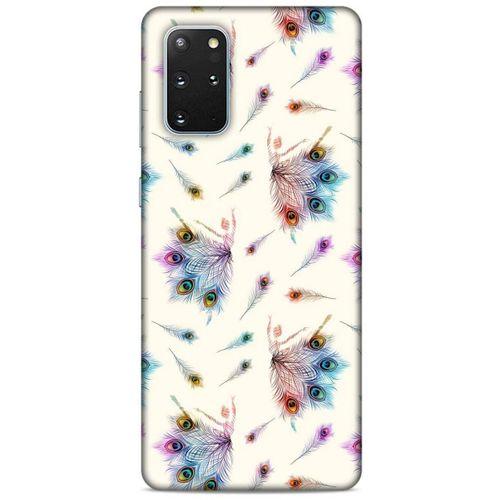 Samsung Galaxy S20 Plus Kılıf Desenli Özel Seri Tüyler (35) Fit Design Kılıf