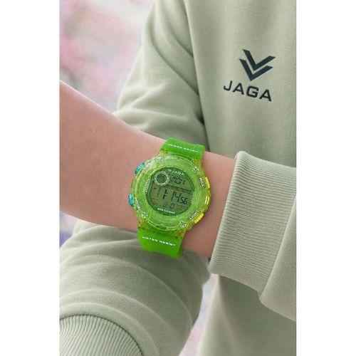 JAGA Unisex Dijital Genç Ve Çocuklara Özel Kol Saati 50 Mt Su Geçirmez Alarm Ve Kronometreli JG.18