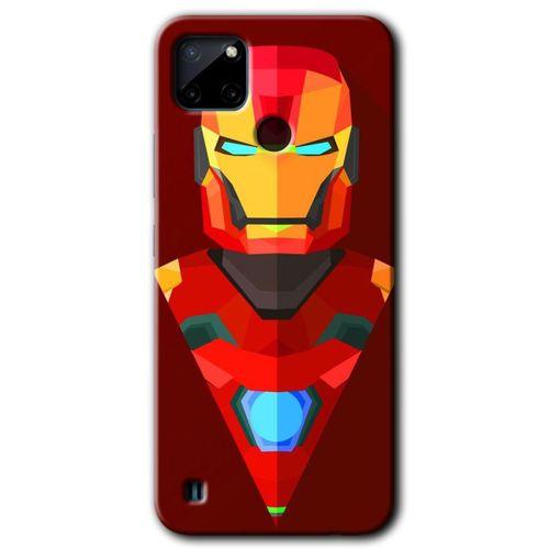 Realme C21 Kılıf HD Desen Baskılı Arka Kapak - İron Man Çizim