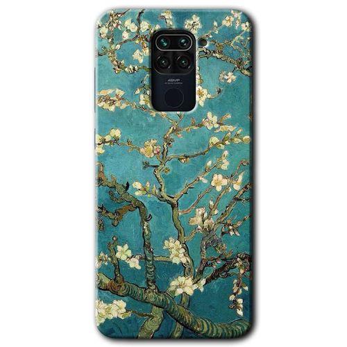 Potkal Hediye Fabrikası Xiaomi Redmi Note 9 Kılıf HD Desen Baskılı Arka Kapak - Almond Blossom