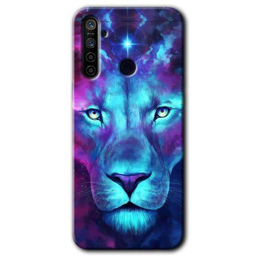 P40 Lite E Kılıf Kapak - Neon Lion +Hayalet Ekran Yandan Gözükmez