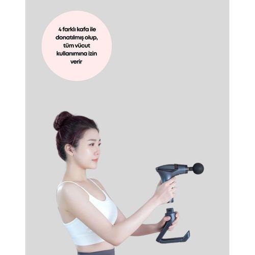 Şarjlı Taşınabilir 3in1 Titreşimli Masaj Aleti Esneme Bantlı