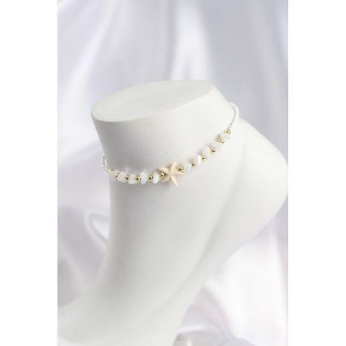 Beyaz Renk Deniz Yıldızı Motifli Halhal