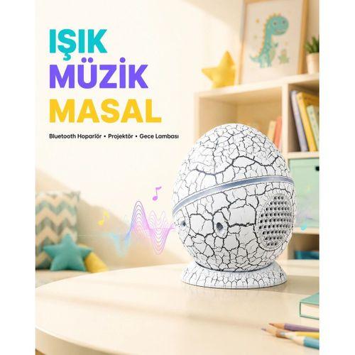 Bluetooth Bağlantılı Dinozor Yıldız Projektör Gece Lambası Ve Uyku Yardımcısı