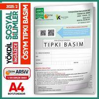 2025/2 YÖKDİL İngilizce SOSYAL Bilimler ÖSYM Çıkmış Soru Tıpkı Basım Deneme Kitapçığı Türkiye Geneli