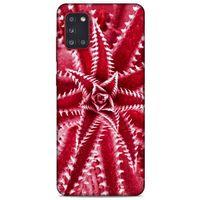 Lopard Samsung Galaxy A31 Uyumlu Kılıf Bahar (27) Tasarımlı Kılıf Kırmızı