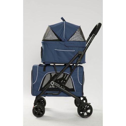 Tommy Çift Katlı Evcil Hayvan Arabası Mavi 66*50* 98cm Max 30kg