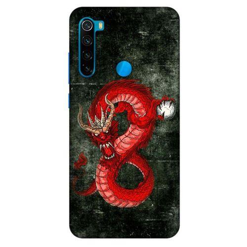 Xiaomi Redmi Note 8 Kılıf Dragons (23) Ultra Koruma Kılıfı Tatoo Kırmızı Ejderha