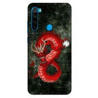 Xiaomi Redmi Note 8 Kılıf Dragons (23) Ultra Koruma Kılıfı Tatoo Kırmızı Ejderha
