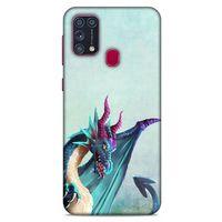 Samsung Galaxy M31 Kılıf Dragons (19) Kılıfları Mavi Ejderha