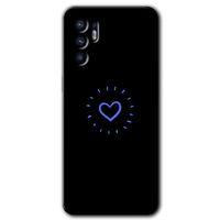Oppo Reno 6 Kılıf HD Desen Baskılı Arka Kapak + Temperli Cam - Heart Strokes