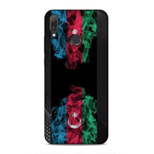 Huawei Y9 2019 Uyumlu Kılıf Azarbaijan (5) Koruma Kabı Azeri Bayrak İllustre