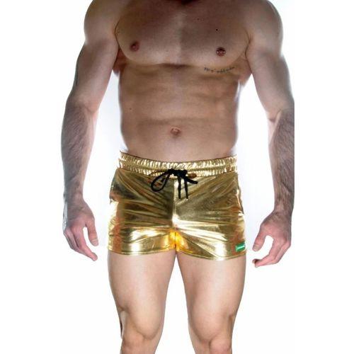 Erkek Gold Lame Short