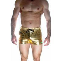 Erkek Gold Lame Short