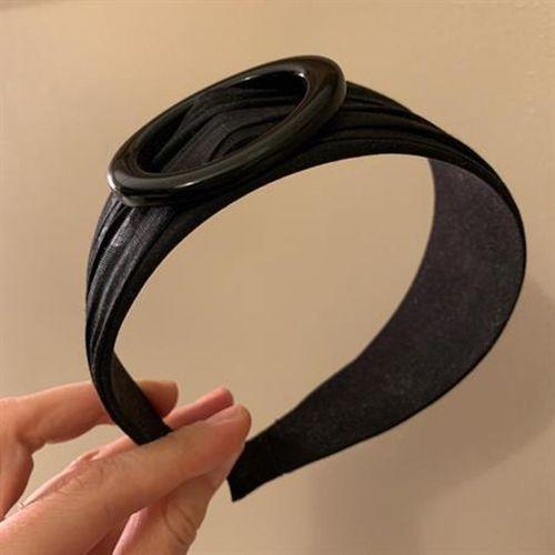 Kadın Saç Tacı 2 Adet Taşlı Ve Tokalı Model Siyah