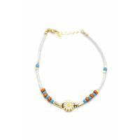 Boncuklu Papatya Halhal - Altın