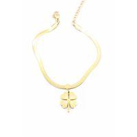 İtalyan Zincir Yonca Bileklik - Altın