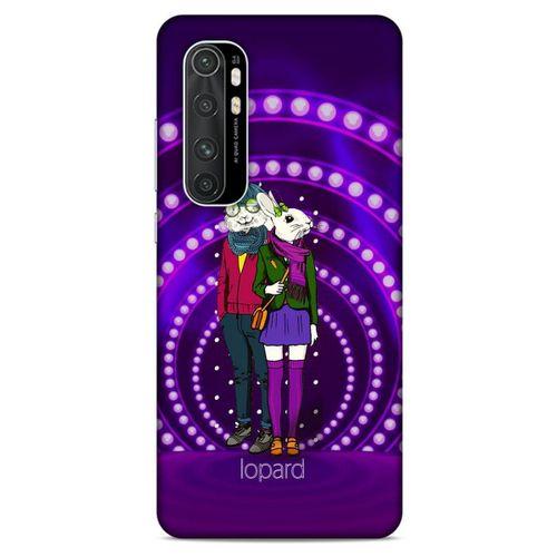 Xiaomi Mi Note 10 Lite Kılıf FunnyMaX (33) Hybrid Kılıf Mor Tavşan