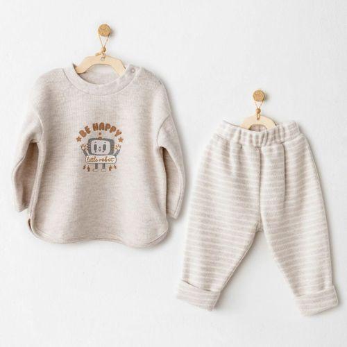 Andywawa Andywawa AC26212 Casual 2'li Takım Beige