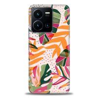 Tecno Spark Go 2023 Kılıf HD Baskılı Kılıf - Turuncu Pembe + Tam Ekran Koruyucu