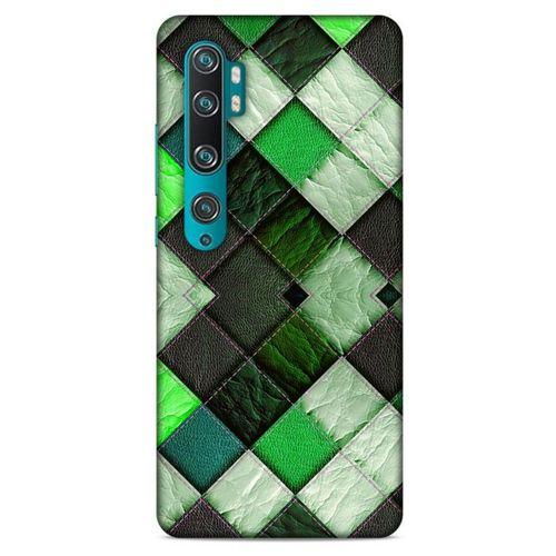 Xiaomi Mi Note 10 Kılıf Patchwork (17) Tasarım Kılıf Fıstık Yeşili