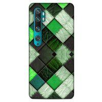 Xiaomi Mi Note 10 Kılıf Patchwork (17) Tasarım Kılıf Fıstık Yeşili