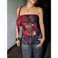 Kadın Siyah Crop Önden Halka Büzgü Detaylı 5098