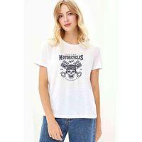 American Moto Costume Repair Baskılı Beyaz Kadın Tshirt