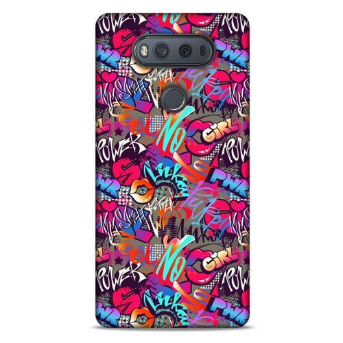 Graffitix (8) Desenli Silikon Kapak LG K61 Kılıf