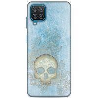 Lopard Samsung Galaxy A12 Uyumlu Kılıf Tattoo's (18) Telefon Kılıfları Mavi