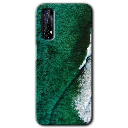 Potkal Hediye Fabrikası Realme 7 Kılıf HD Desen Baskılı Arka Kapak - Yeşil Okyanus
