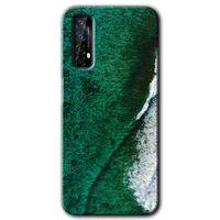 Potkal Hediye Fabrikası Realme 7 Kılıf HD Desen Baskılı Arka Kapak - Yeşil Okyanus
