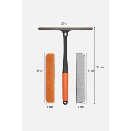 360 Derece Oynar Çift Başlıklı Çekçek Cam Temizleme Atı