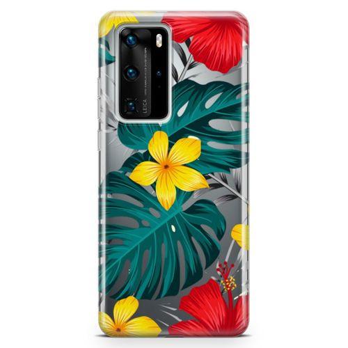 Huawei P40 Pro Kılıf Marmaris Çiçekleri Arka Kapak Koruma Desenli Full Koruyucu