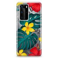 Huawei P40 Pro Kılıf Marmaris Çiçekleri Arka Kapak Koruma Desenli Full Koruyucu