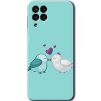 Galaxy M33 Kılıf HD Desen Baskılı Arka Kapak - Mutlu Kuşlar + Kırılmaz Cam