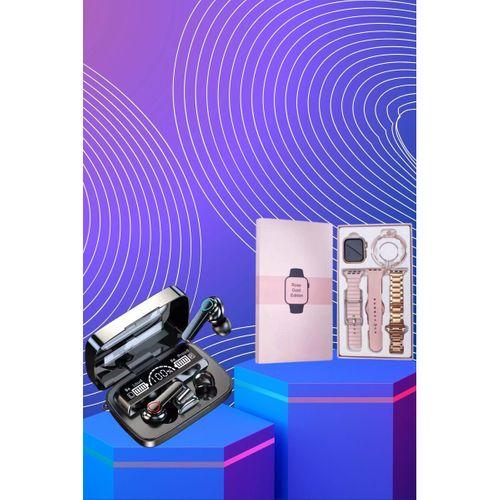 Dijital Göstergeli Powerbank Bluetooth Kulaklık Ve Yeni Nesil Amoled Ekran Akıllı Saat