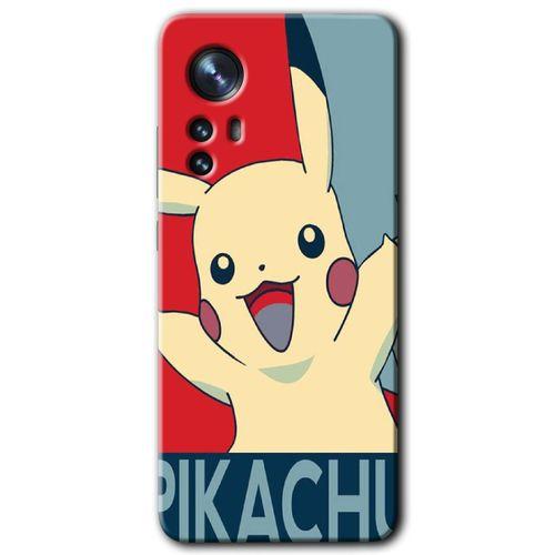 Potkal Hediye Fabrikası Xiaomi Mi 12 Pro Kılıf HD Desen Baskılı Arka Kapak - Pikaçhu