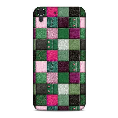 Huawei Honor 8a Kılıf Patchwork (34) Slim Armor Kılıf Yeşil Fuşya