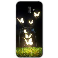Potkal Hediye Fabrikası Samsung Galaxy J8 Kılıf HD Desen Baskılı Arka Kapak - Işıklı Kelebekler