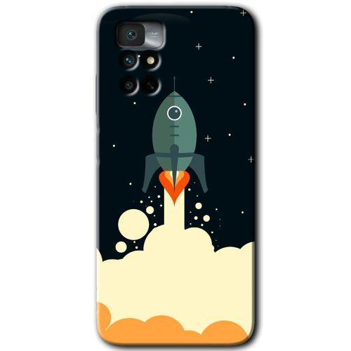 MRCİLETİSİM Xiaomi Redmi Note 11 4G Kılıf HD Desen Baskılı Arka Kapak+Temperli Cam - Space Smoke