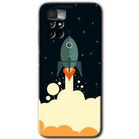 MRCİLETİSİM Xiaomi Redmi Note 11 4G Kılıf HD Desen Baskılı Arka Kapak+Temperli Cam - Space Smoke