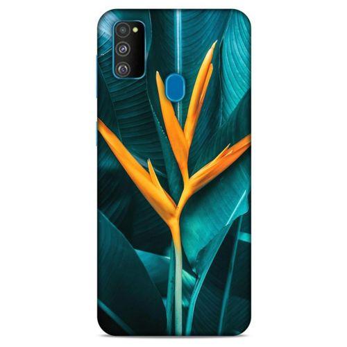 Lopard Samsung Galaxy M30s Uyumlu Kılıf Bahar (24) Darbe Emici Kılıf Turuncu