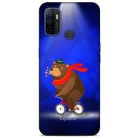 Huawei P40 Kılıf FunnyMaX (43) Thin Fit Kılıf Lacivert Ayılı