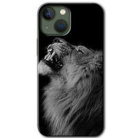 iPhone 13 Mini Kılıf HD Desen Baskılı Arka Kapak - Lion + Kırılmaz Cam