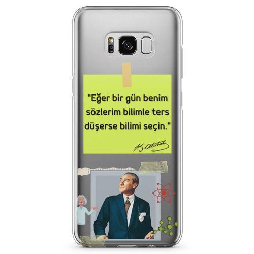 Samsung Galaxy S8 Kılıf Caps Atatürk Arka Kapak Koruma Desenli Full Koruyucu