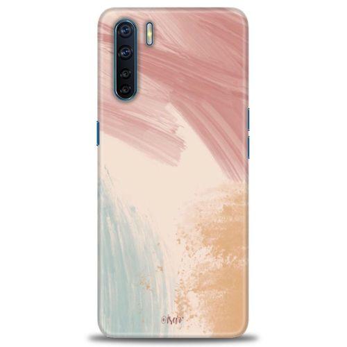 Oppo A91 / Reno 3 Kılıf HD Baskılı Kılıf - Soft Renkler + Tam Ekran Koruyucu